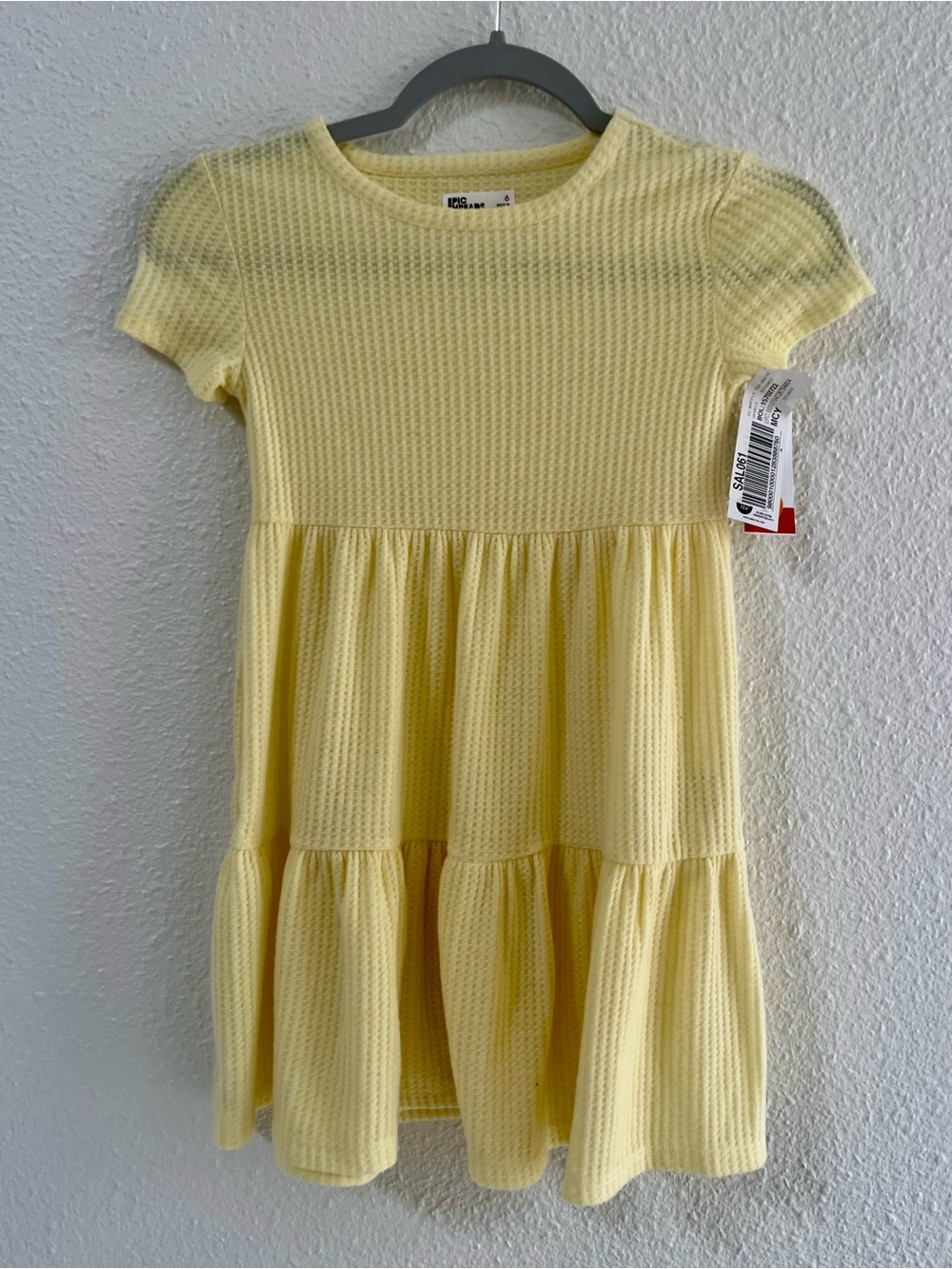 NWT Epic Threads Kids Yellow Tiered Knit Dress